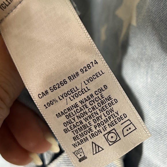 Splendid Size Large Americana Denim Star Patriotic V Neck Slip Dress POSH38 - Picture 7 of 15